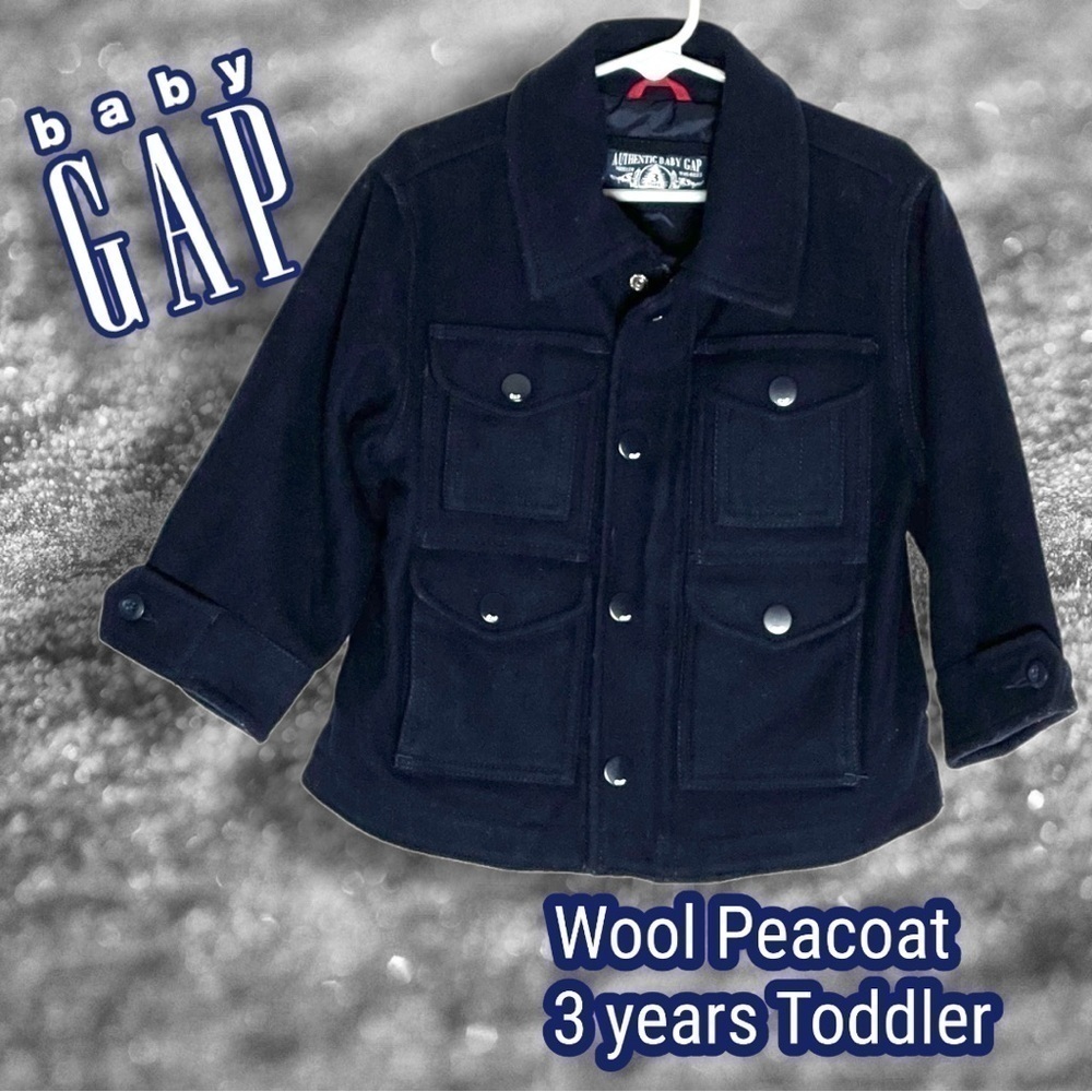 Baby Gap Toddler Wool Peacoat Jacket | Navy Blue | Size 3T